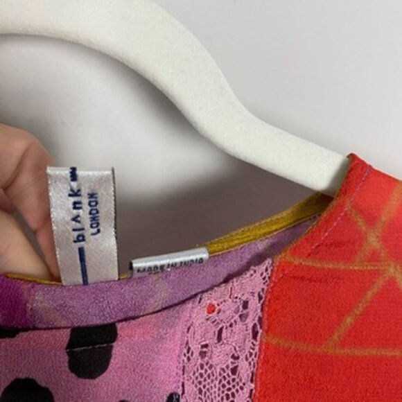 Blank London Anthropologie Miranda Peasant Blouse Womens Small Balloon Sleeves - Picture 8 of 11